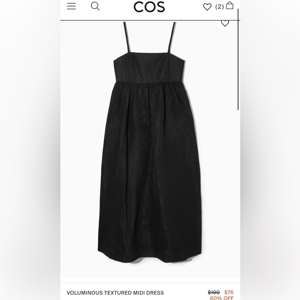 ISO COS voluminous textured midi dress